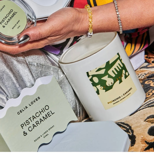 Celia Loves ‘Pistachio & Caramel' 80 Hour Candle